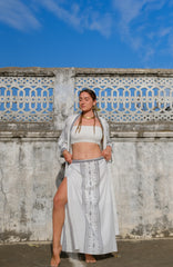 Set de kimono largo y falda Helga