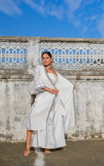 Set de kimono largo y falda Helga