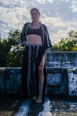 Set de kimono largo y falda Helga.