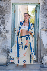 Set de kimono largo y falda Livia